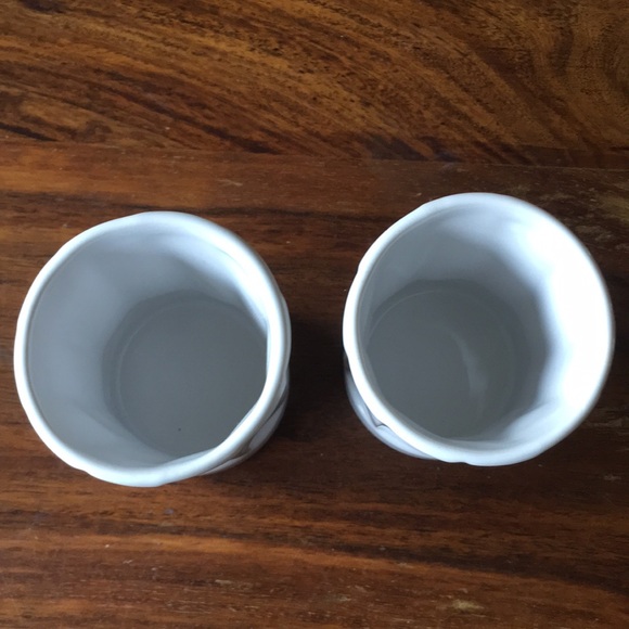 REVOL White Chef’s Hat French Porcelain Espresso Tea or Appetizer Cup Set of 2 - Picture 5 of 9